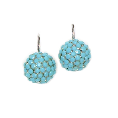 Keira Crystal Cluster Earring - Turquoise